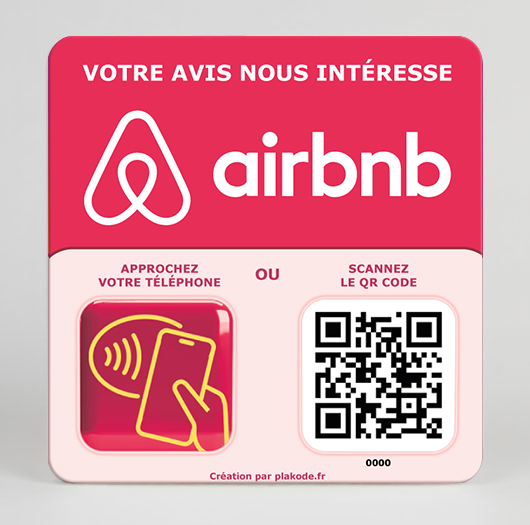Plaque Airbnb